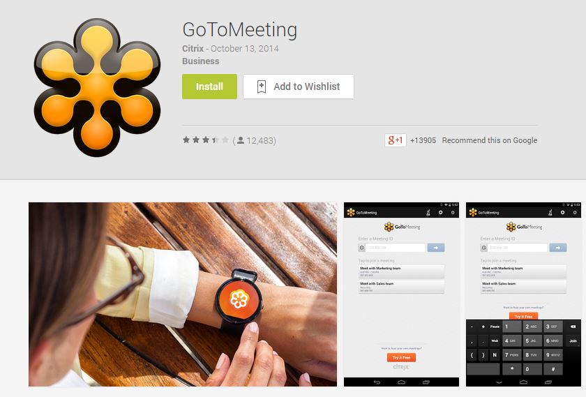 GoToMeeting updates include Smartwatch App